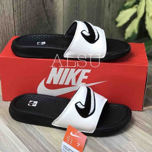 Nike Benassi JDI Chenille Mens Slippers AUTHENTIC - Picture 3 of 6